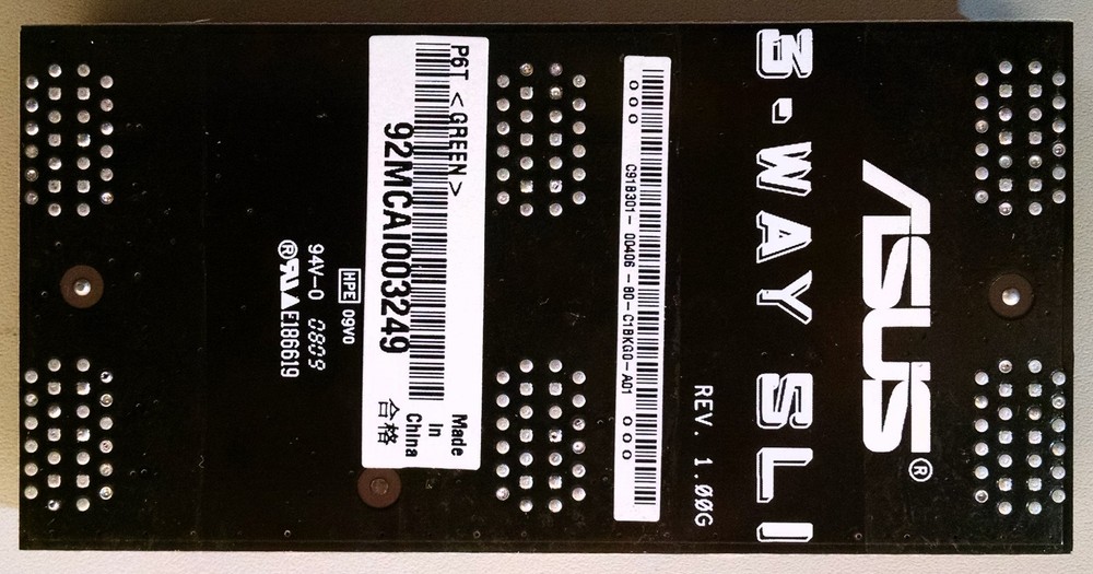 Asus P6T NVIDIA GPU 3 Way SLI Bridge