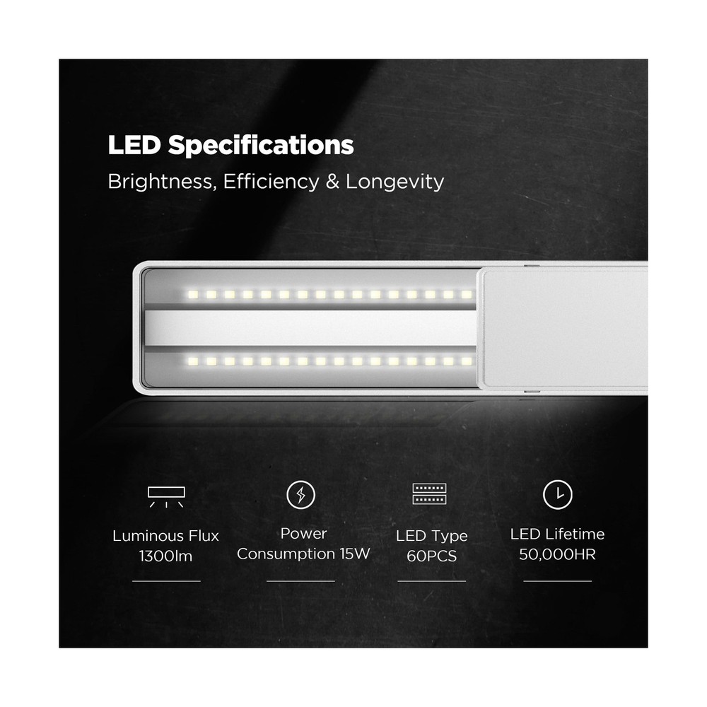 ONF Flat Nano 15W Full Spectrum Aquarium Light, 4 Level Dimmable Plant Light,...