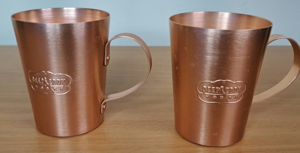 Set of 2 Deep Eddy Vodka Copper Mug Set