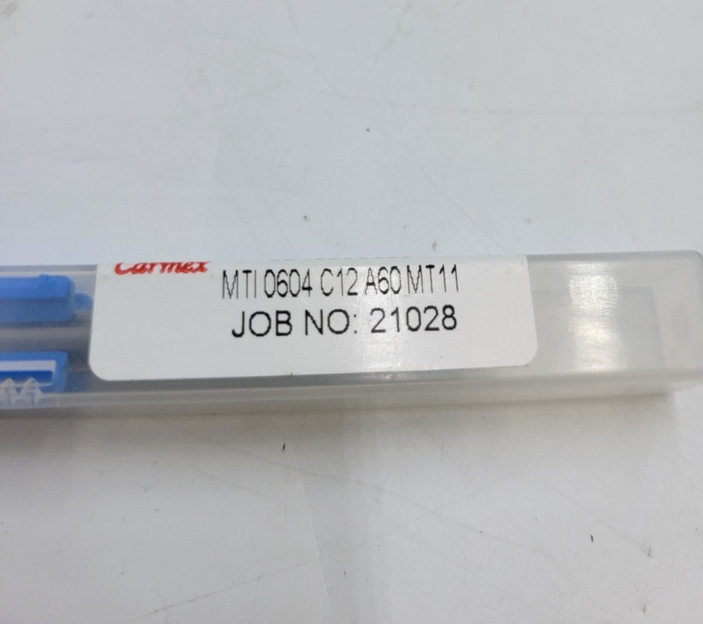 Carmex MTI0604C12A60MT11 Solid Carbide Mini Thread Mill 2" 60 Degree Partial