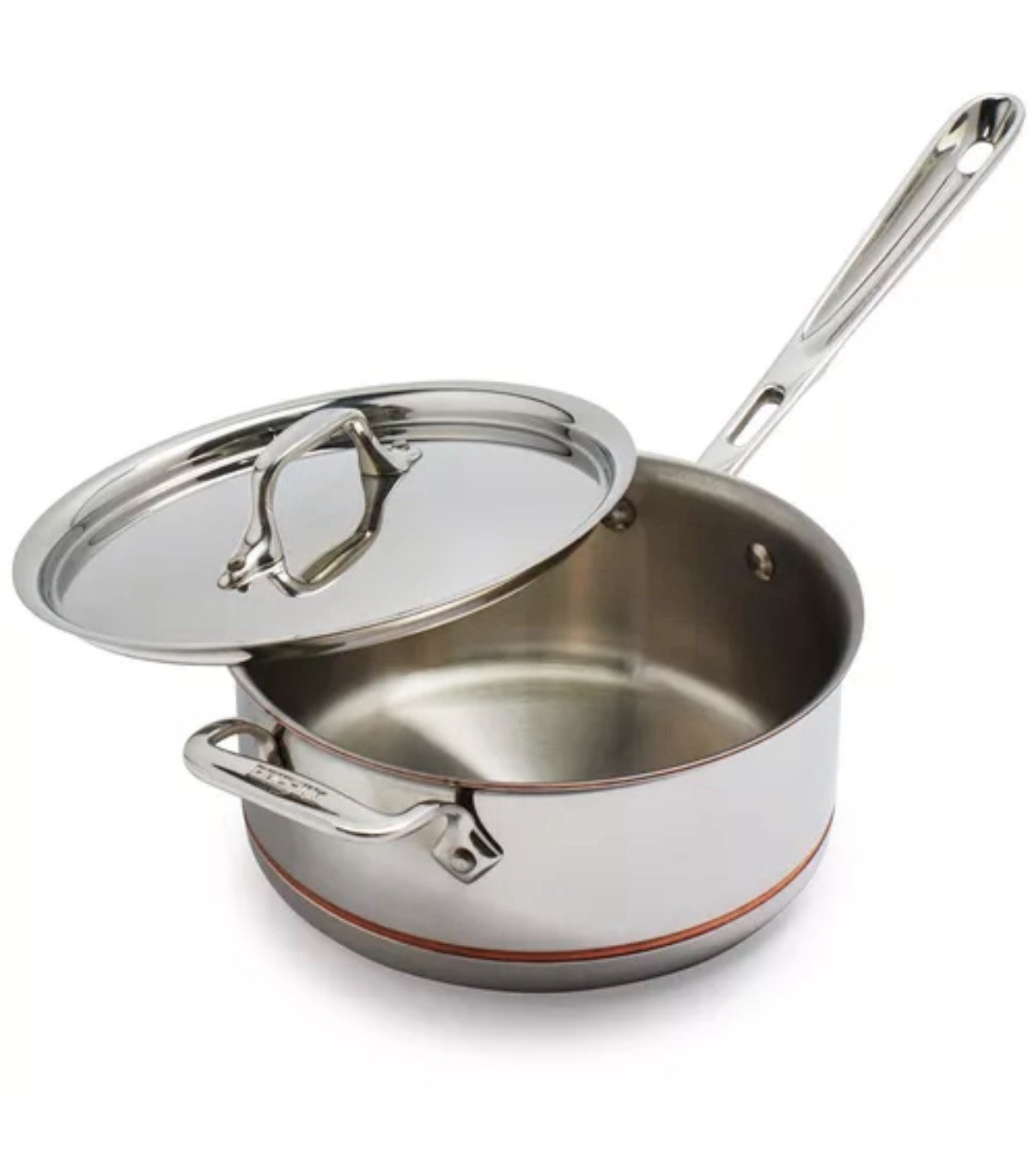 All-Clad 6203 SS Copper Core 3 Quart Saucepan - Silver