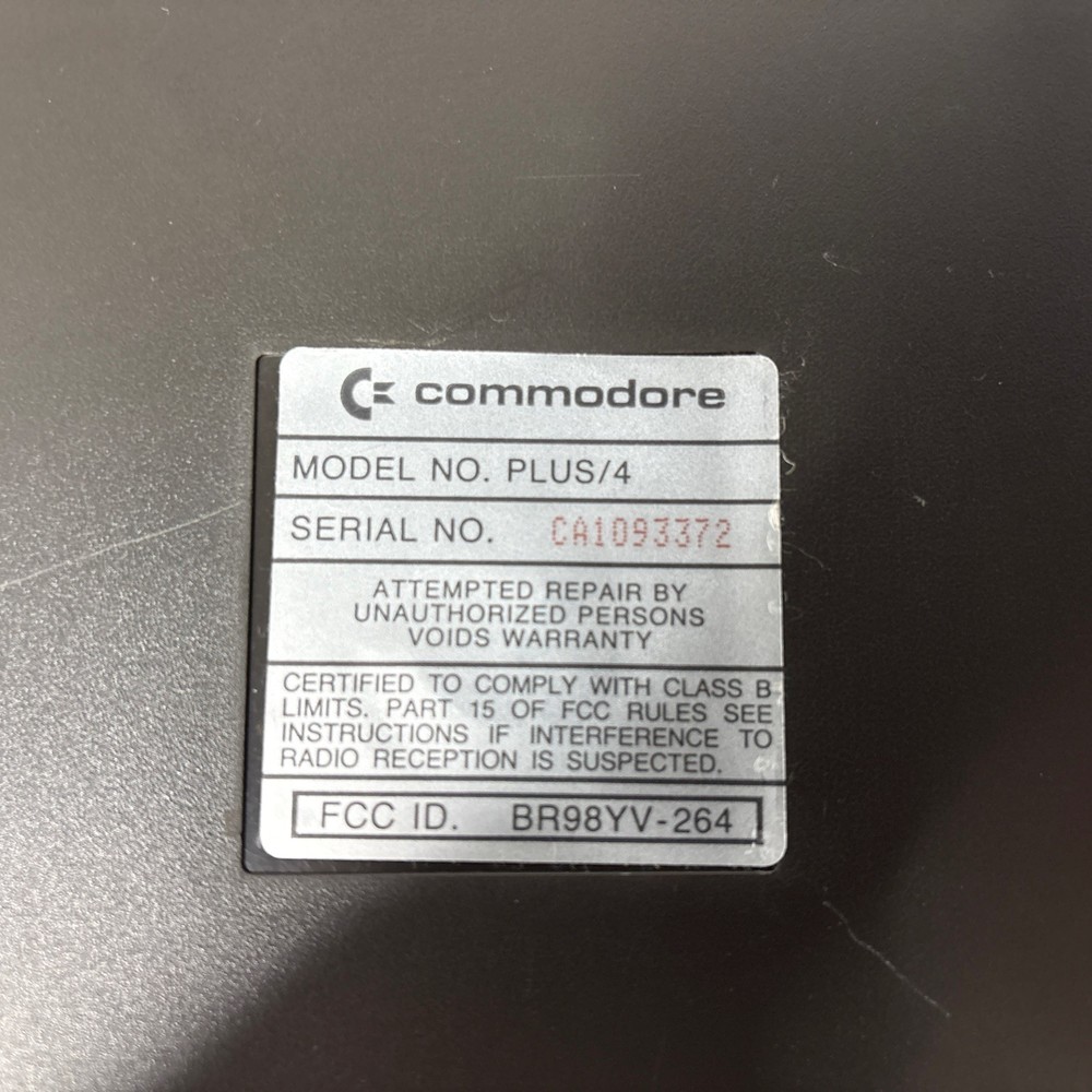 Commodore Plus 4 with original power supply. Read description!
