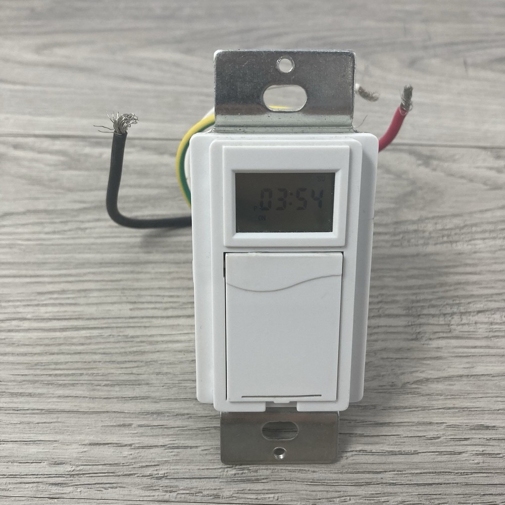 Westek TMDW30 Hardwire Indoor Digital Wall Switch Timer White Program Lights