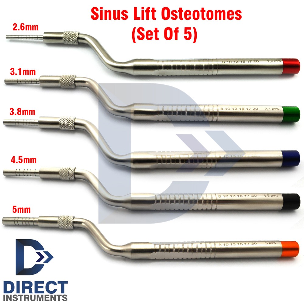 Sinus Lift Instruments Elevators Implant Osteotome Offset Concave Bone Grafting