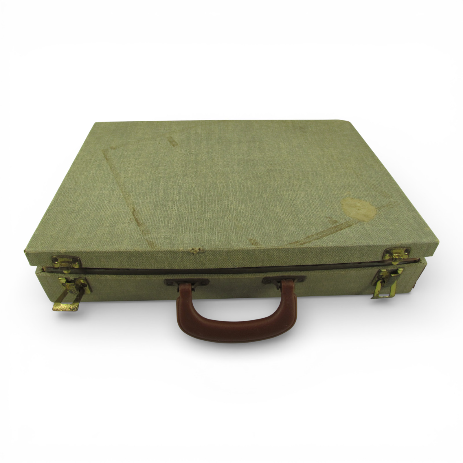 Vintage E.S. Lowe Casino Game Set Roulette Backgammon Board Cards USA Case