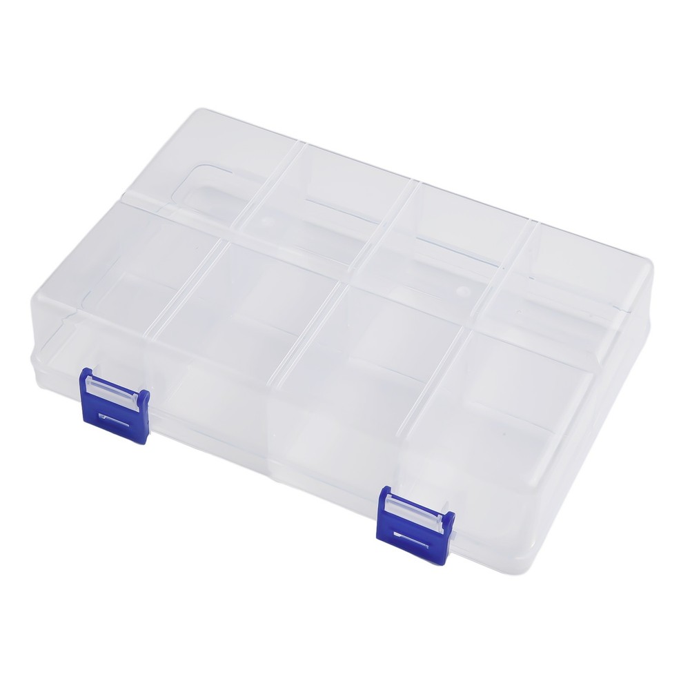 8 Adjustable Grids Compartment Storage Box Plastic Screw Holder Organizer