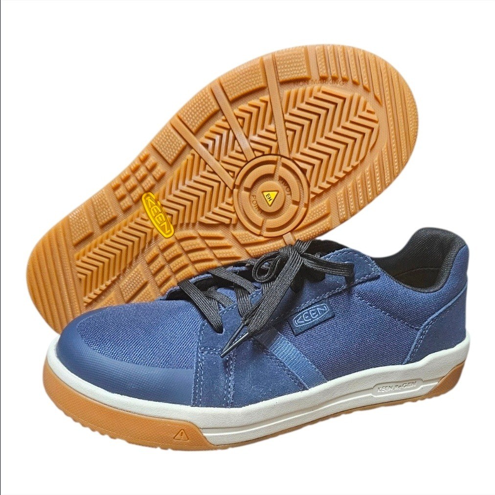 Keen Utility Kenton Work Shoes Mens 7.5 EE Navy Blue EH Carbon Toe 1029117EE New