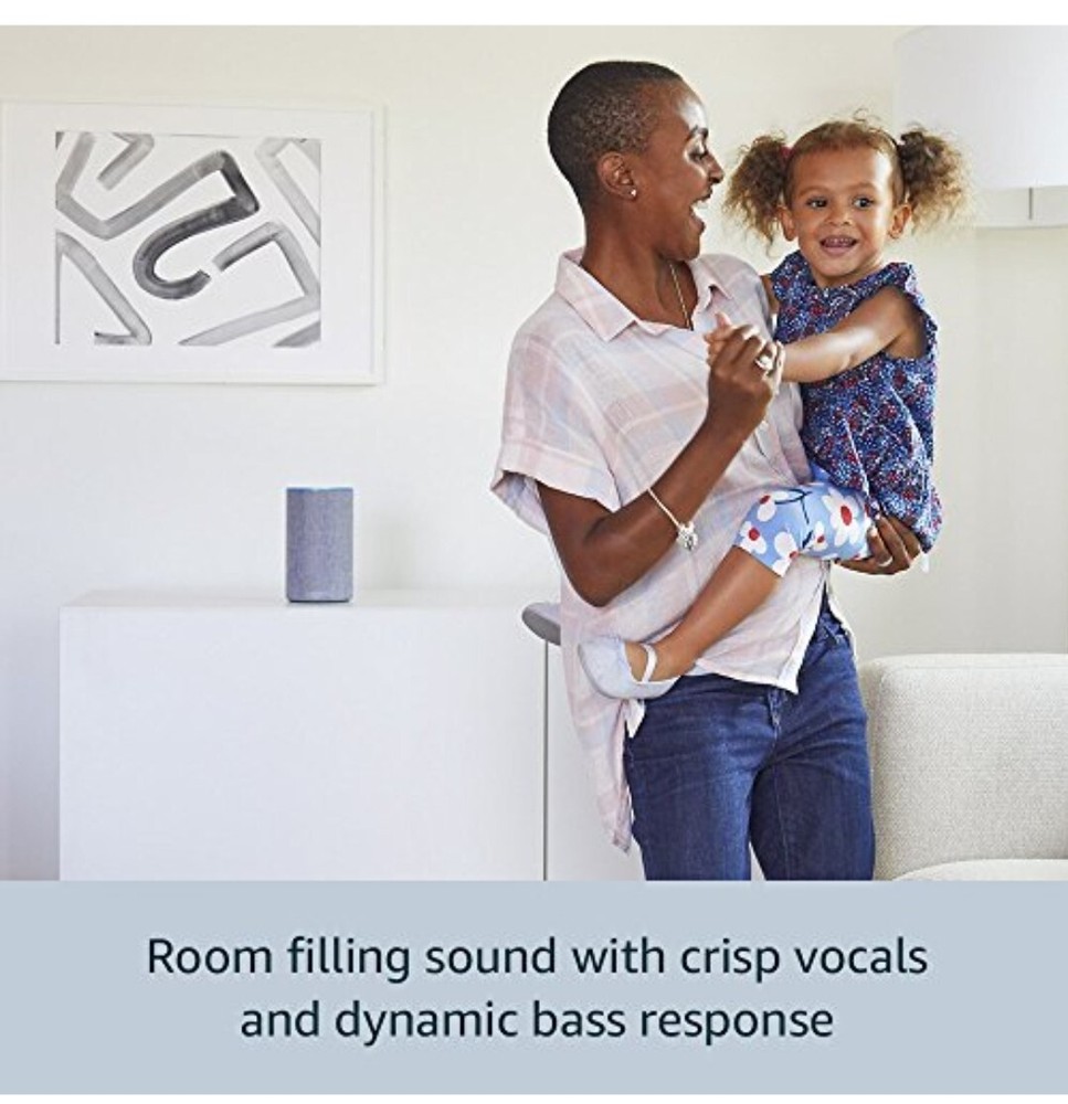 🔥 Amazon Echo 2nd Gen Alexa Smart Speaker, Gray, US Version | Certified Return