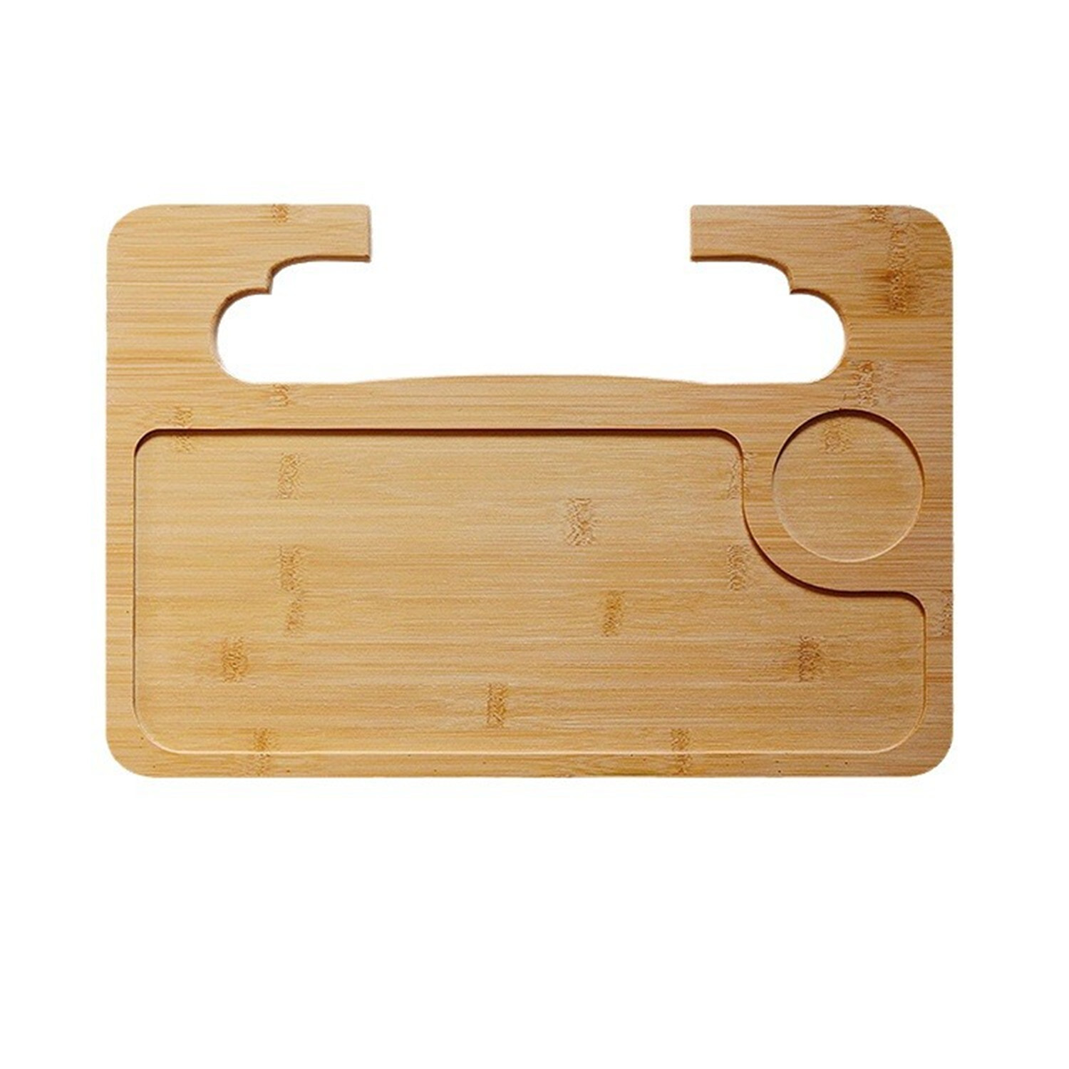 2 in 1 Car Steering Wheel Desk Bamboo Steering Wheel Tray Car Laptop Food Table