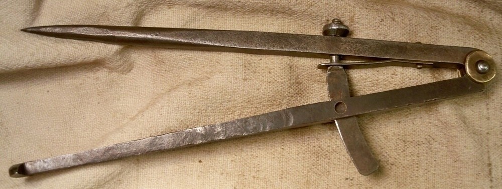 Early Hand Forged Inside Circle Wing Compass Cooper Tool ? Collectible READ