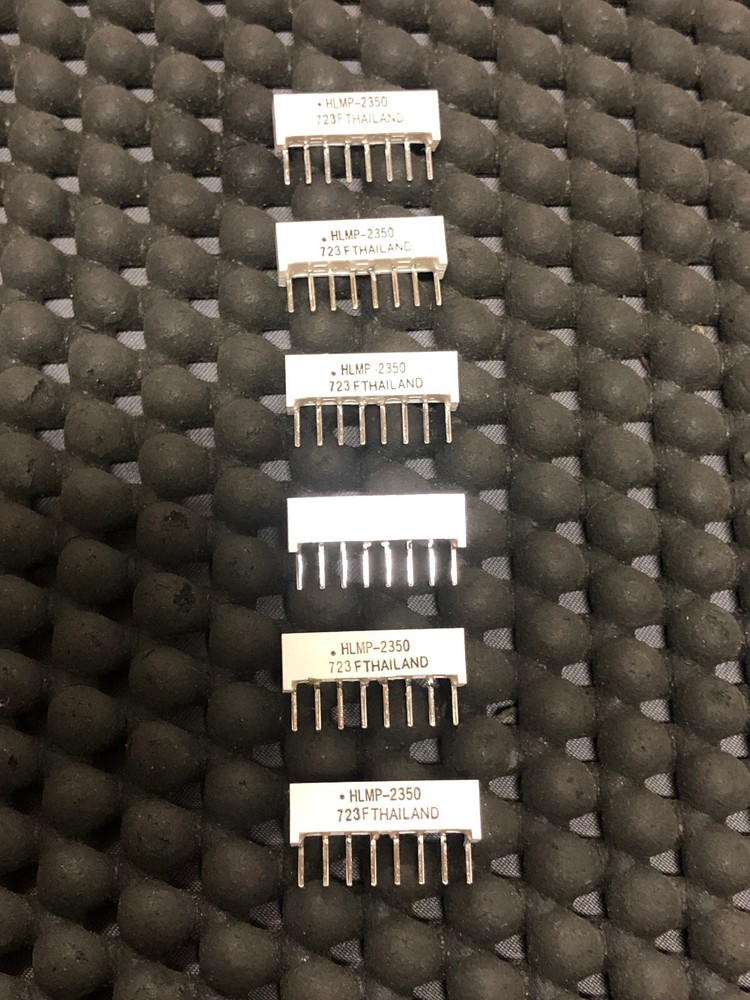 6pc Hewlett Packard HLMP-2350 Rectangular Light Bar | New