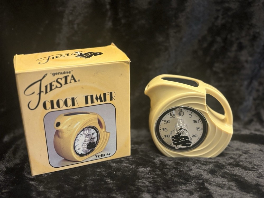 Fiesta Clock Timer Yellow Circa 1997 NIB