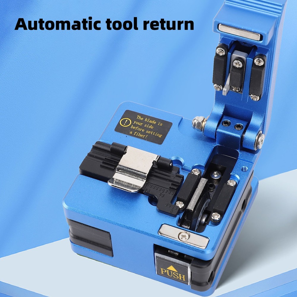 Fiber Hot Melt Cutting Machine Optical Cleaver FTTH Wire Cutter Tool Blue