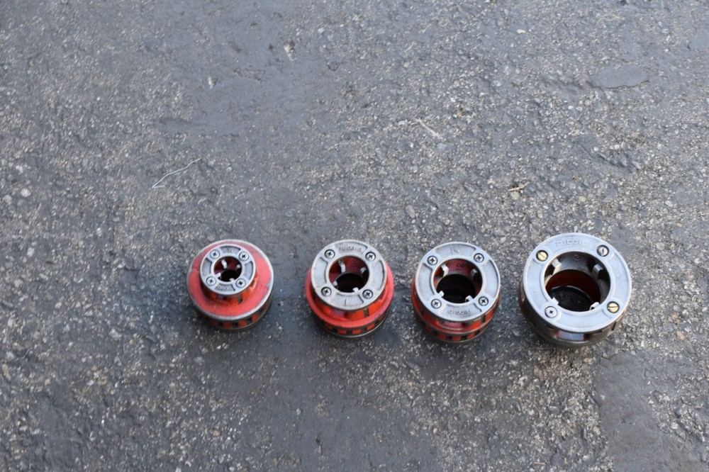 Ridgid 12-R pipe threader die set new style, 4pc