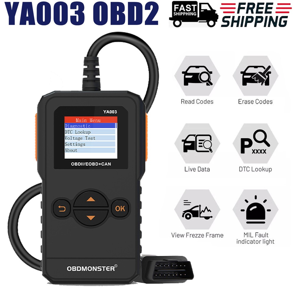 Car OBD2 Scanner OBDII Code Reader Check Engine Fault Diagnostic Tool For Toyota