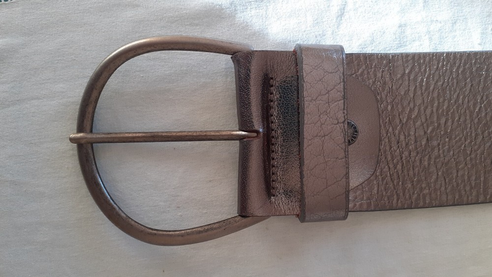 Leather conbipel belt