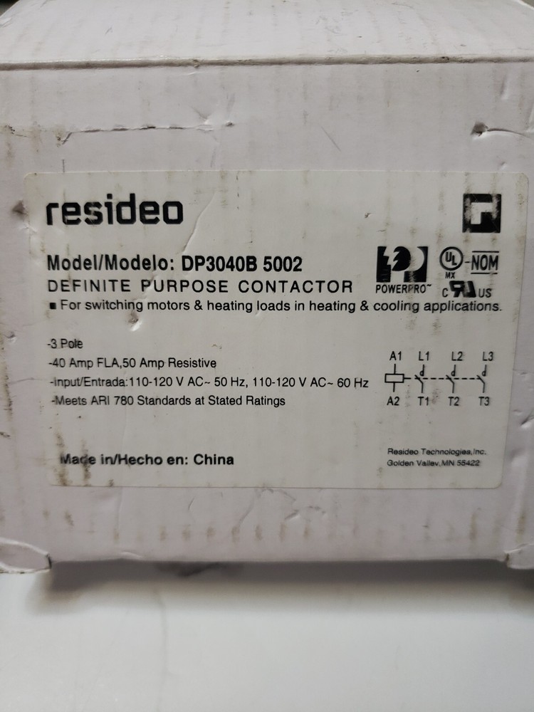 Resideo Definite Contactor DP3040B 5002