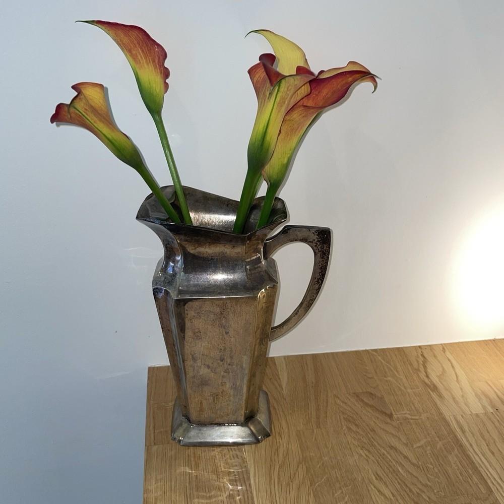 Decorative Silverplate Pitcher  9” Vintage