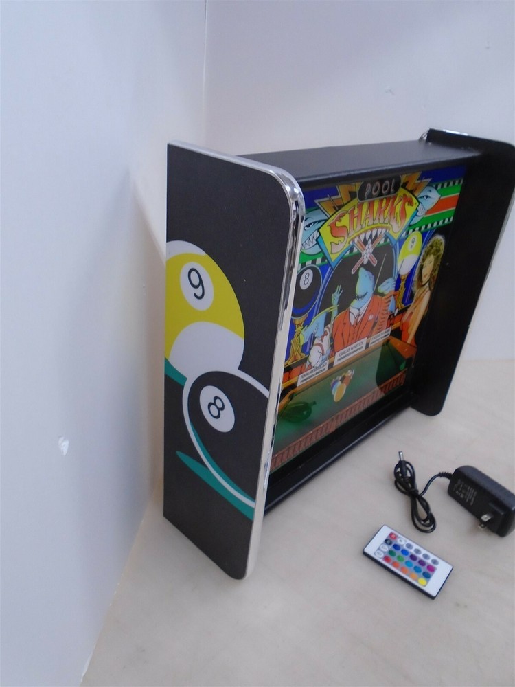 Bally Pool Sharks Pinball Head LED Display light box