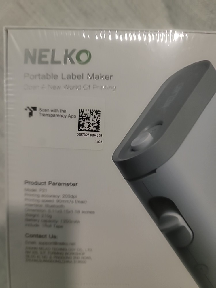NELKO Label Maker Machine P21 Portable Bluetooth Label Printer New Sealed Clean
