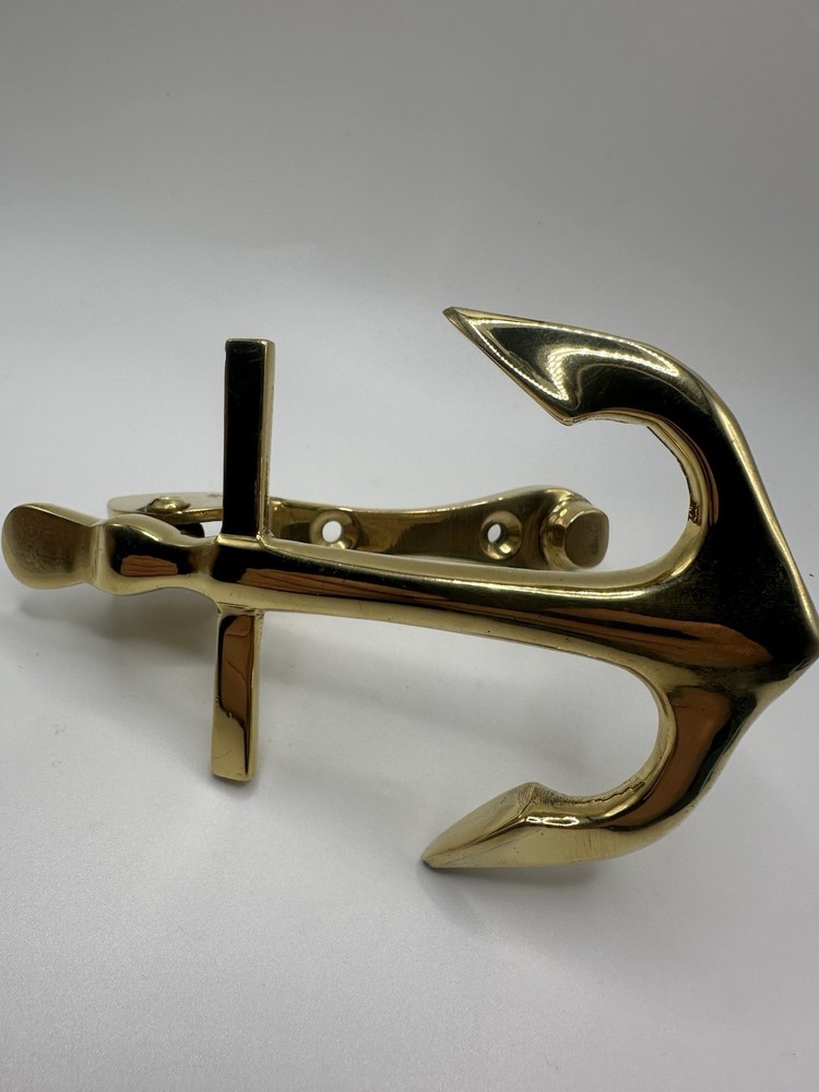 Solid Brass Ships Anchor Door Knocker Nautical Coastal