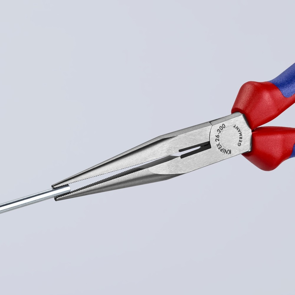 KNIPEX Tools - Long Nose Pliers With Cutter, Multi-Component (2612200), Multi...