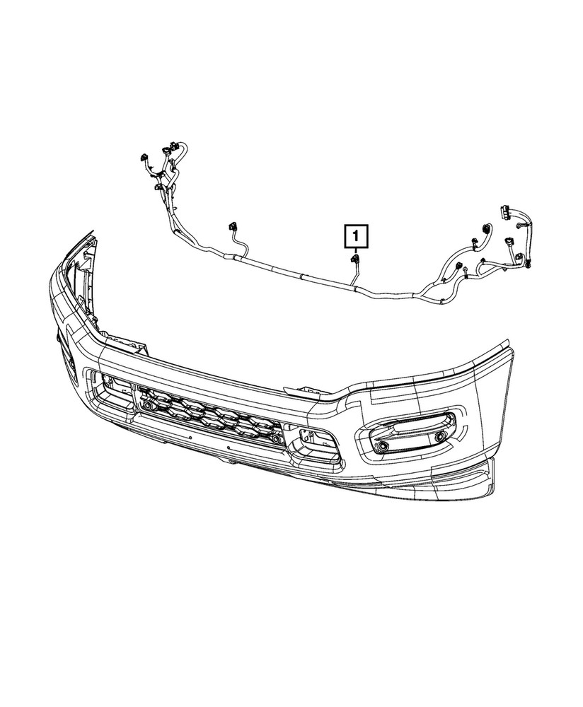 Genuine Mopar Front Fascia Wiring 68646151AB