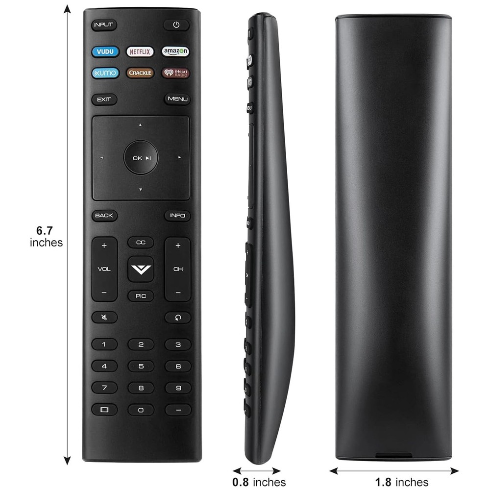 Remote for Vizio Smart TV Remote, 2-Pack Universal Replacement Control Black