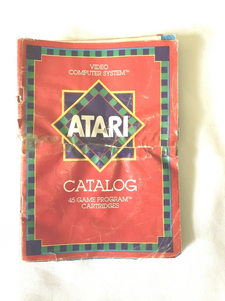 Atari Catalog Only 45 Game Program Cartridges Video Computer System Poor Cond