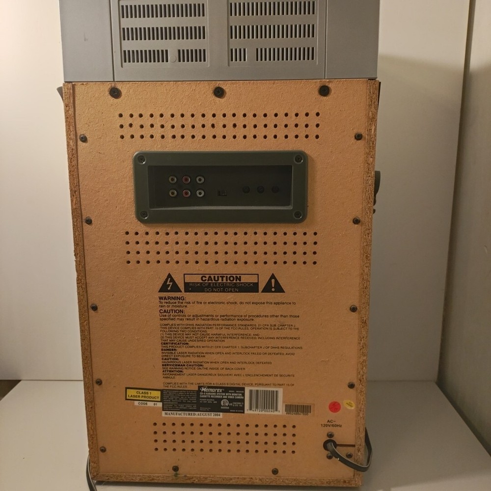 Memorex CD+Graphics Karaoke System MKS8580 CRT Video Camera CD/Cassette-Tested