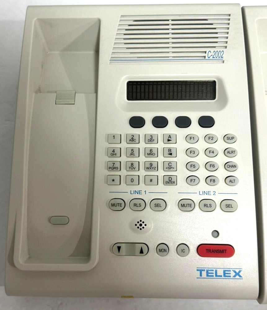 2 Pcs VEGA Telex C-2002HS Remote Dispatch Console No Power Supply and Handset