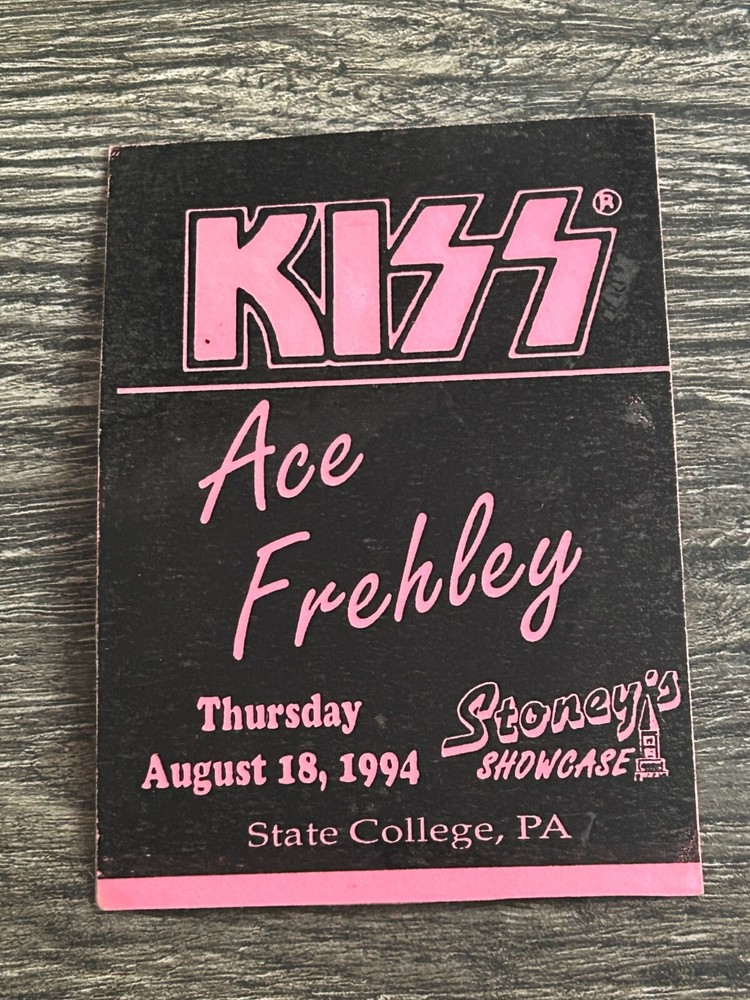 KISS Laminate Pass ACE FREHLEY Tour Stoney's State College PA 1994 Vintage Kiss