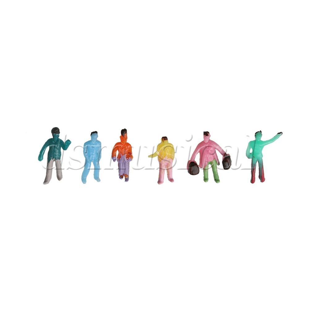 1:200 Scale Painted Figures for Building Model Train Layout Pack of 100