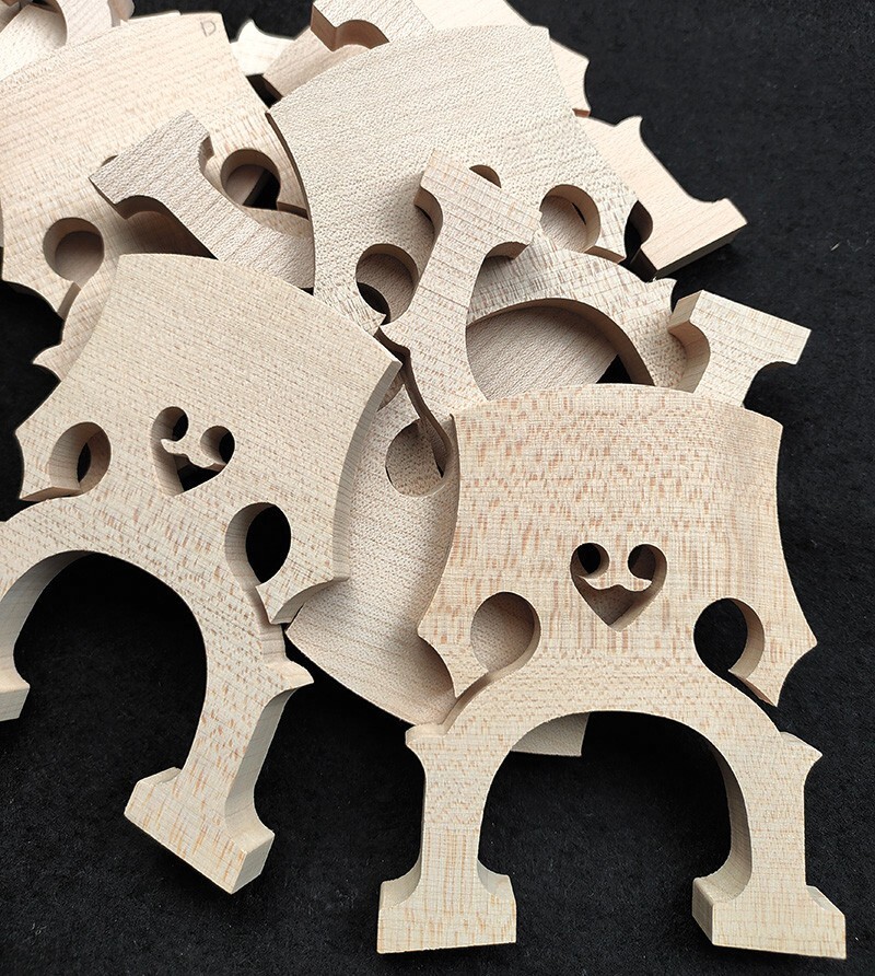 10pcs 1/8 Cello Bridge maple wood