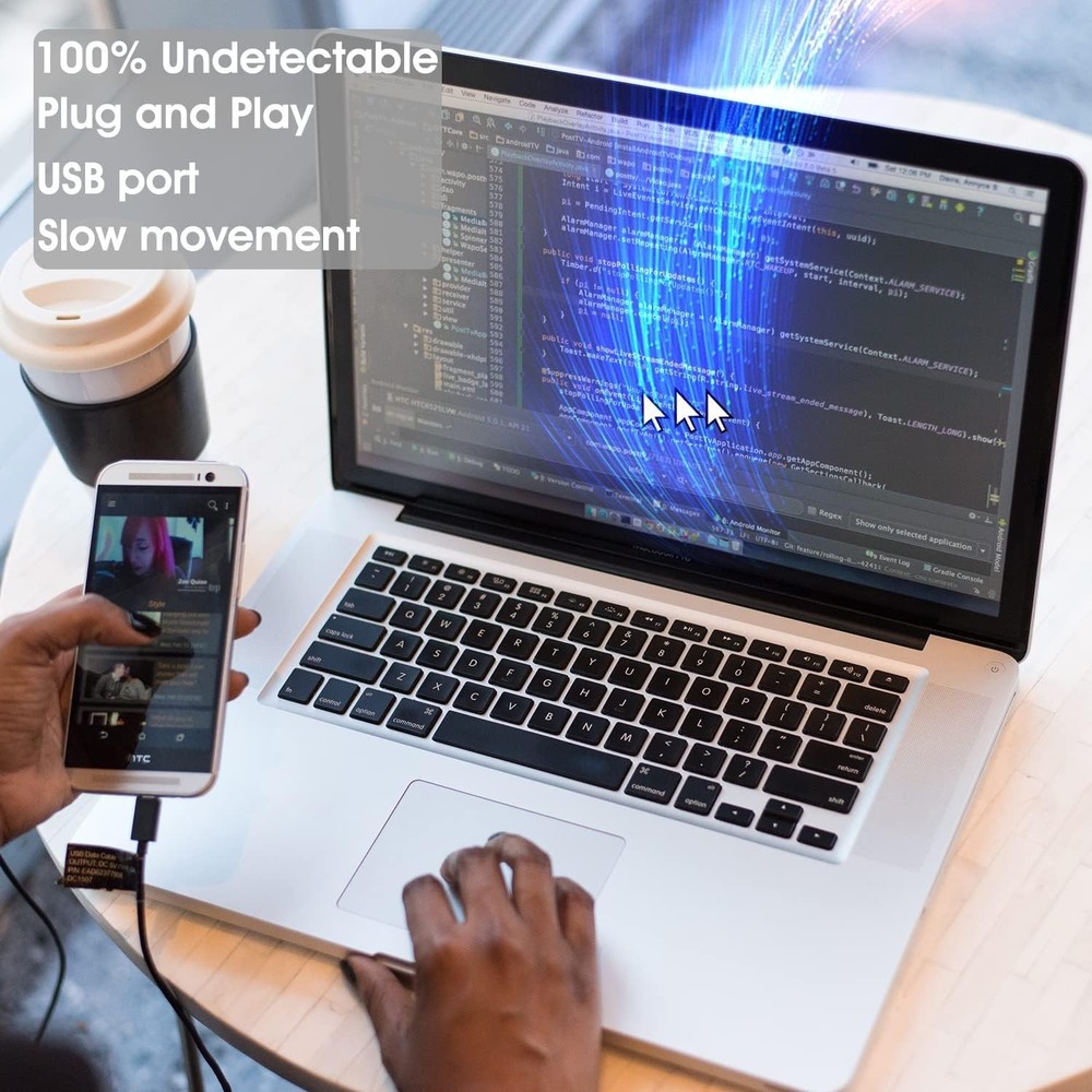 USB Mouse Jiggler - Keeps Your Computer Awake, Drive-Free Plug & Play Solution