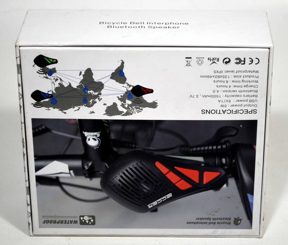 Leccer K1 Intercom Bluetooth Speaker for Bicycle Riders - Water Proof