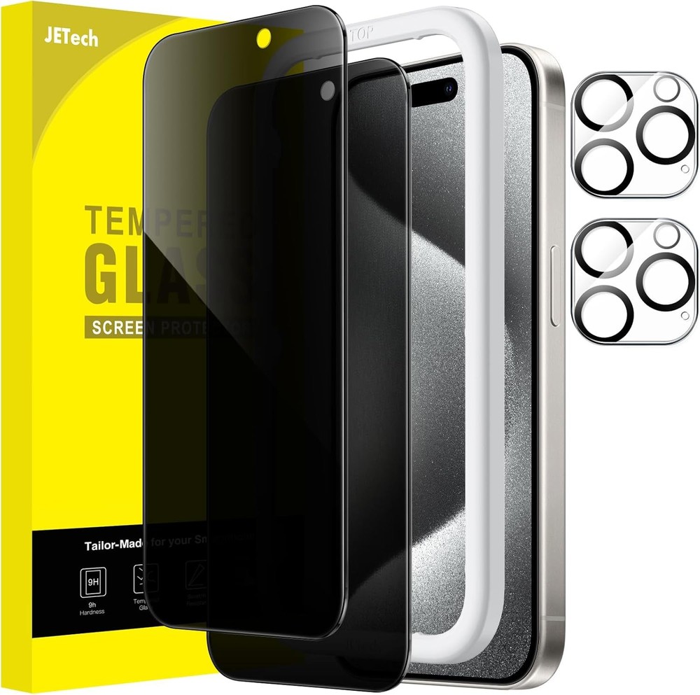 Screen Protector for iPe 15 Pro 6.1-Inch with Cera