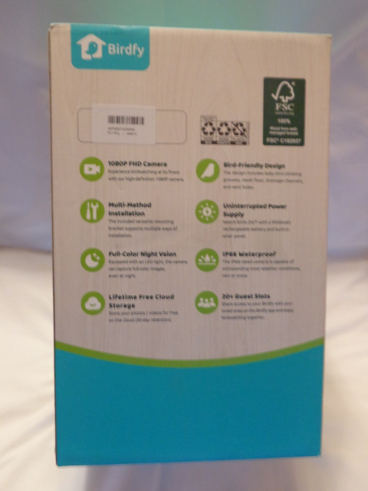 Birdfy Smart Birdhouse, New, Solar Powered, Waterproof, Camera