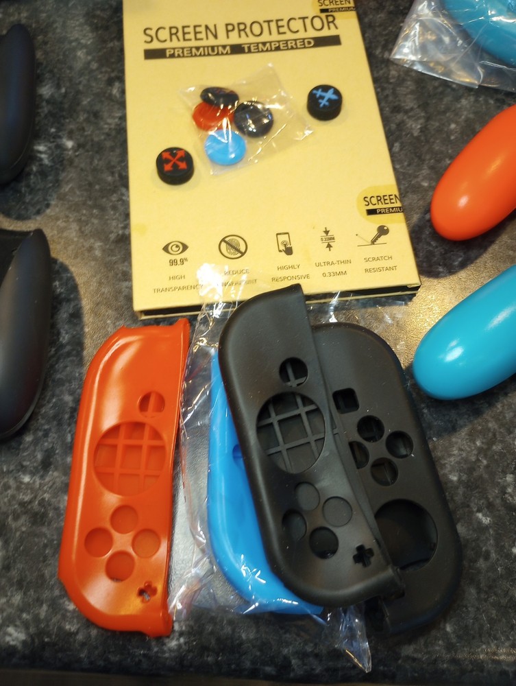 Nintendo Switch Accessory Bundle Charging Dock Controller Covers Steering Wheels