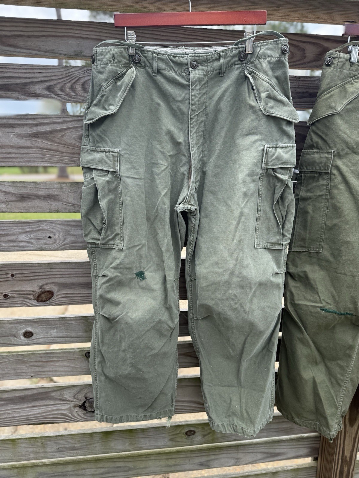 US Military M-1951 Field Trousers Korean War Era Regular Medium Green - 3 pairs