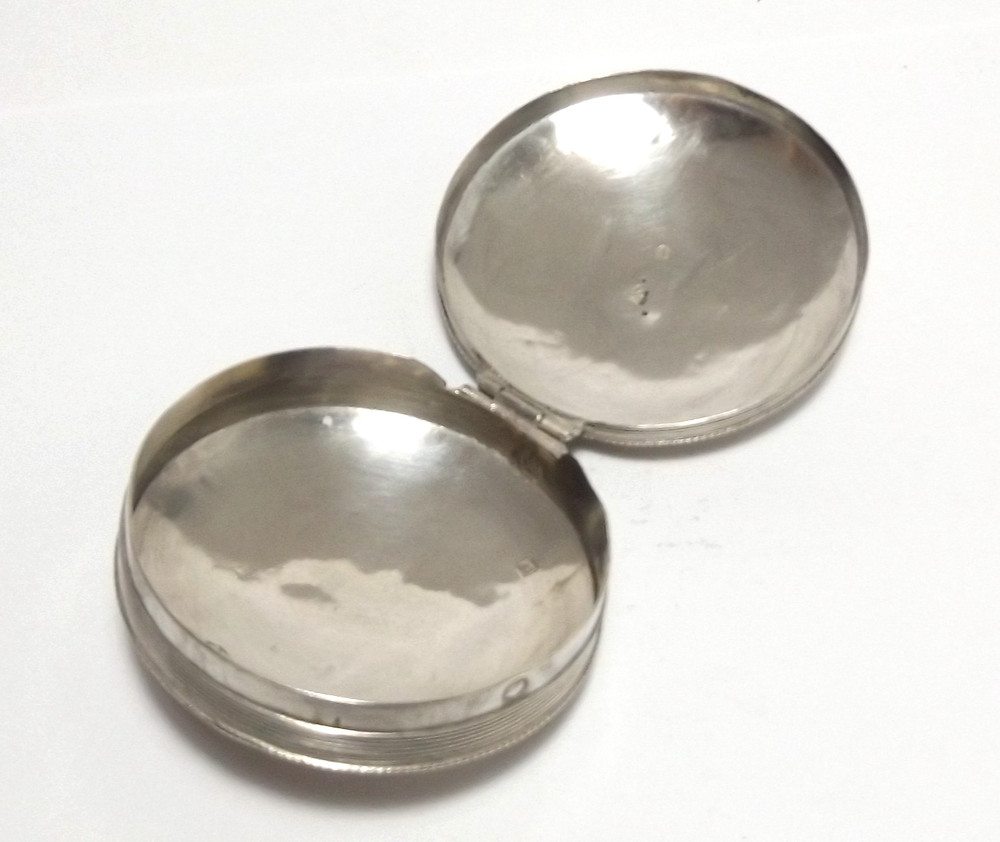 ANTIQUE 19thC DUTCH SOLID SILVER SNUFF BOX, PEPPERMINT BOX, AMSTERDAM 1835