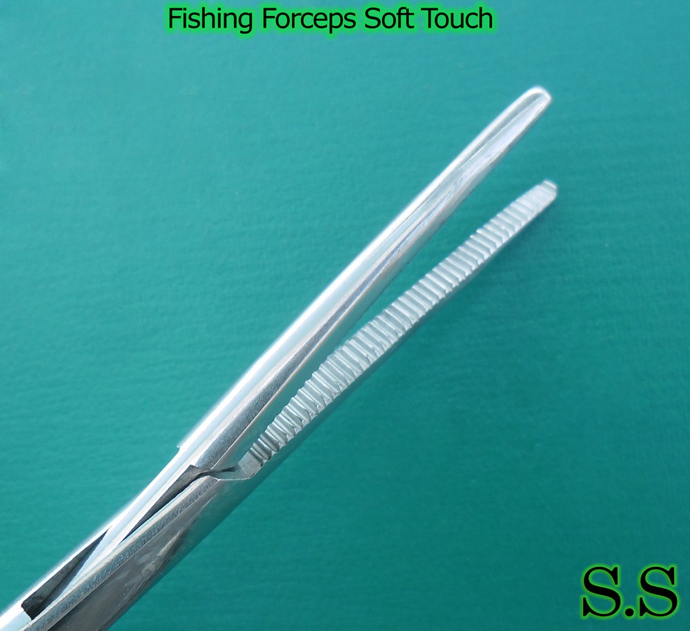 Fishing Forceps Straight With Soft Touch. 8 Inch. Hook Removal Tool