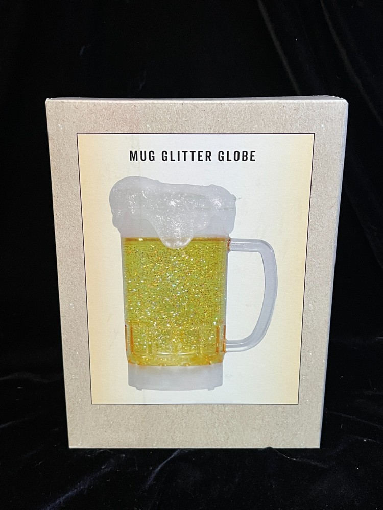 GLITTER GLOBE BEER MUG - By Cracker Barrel - s