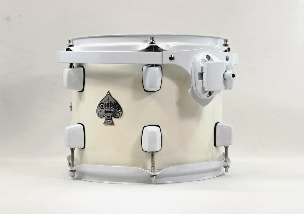 Ddrum Diablo 10" Tom Drum -White with White Hardware