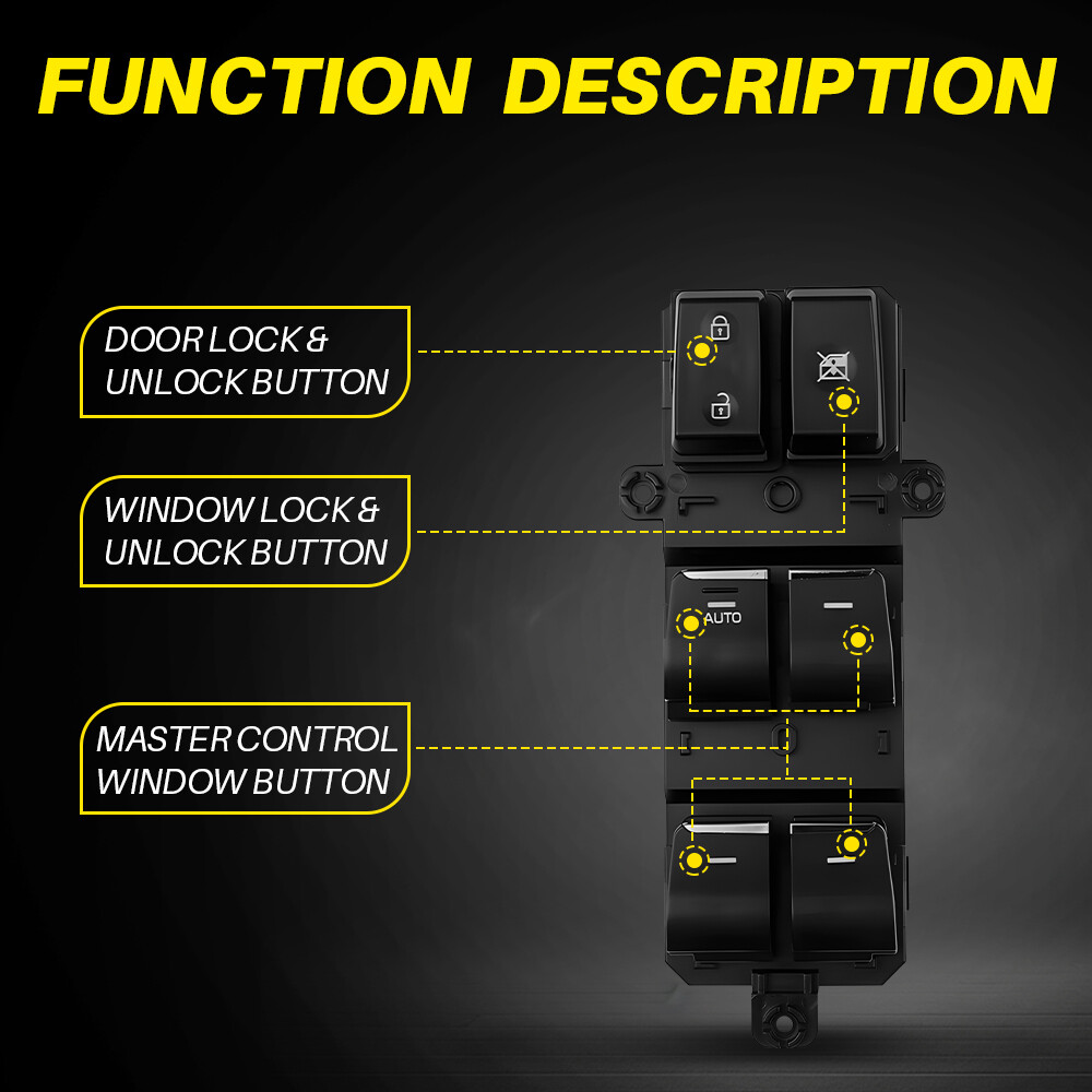 Master Power Window Control Switch Left Driver Side For 2016-2018 Hyundai Tucson