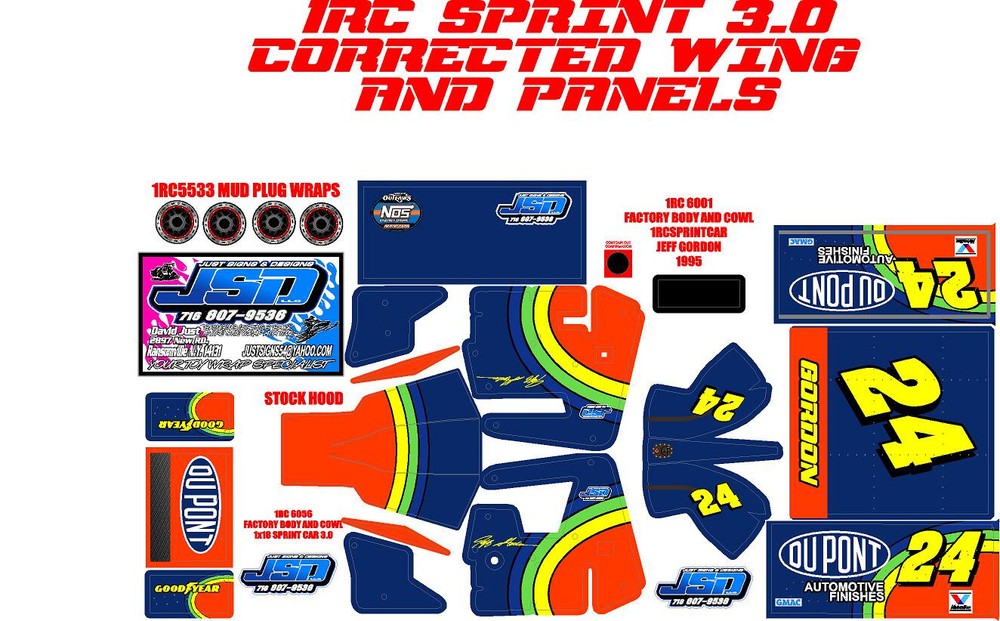1RC SPRINT WRAP JEFF GORDON 1995 THEME