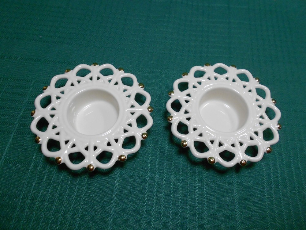 Lenox 2 Tealight Holders Snow Lights Shimmer