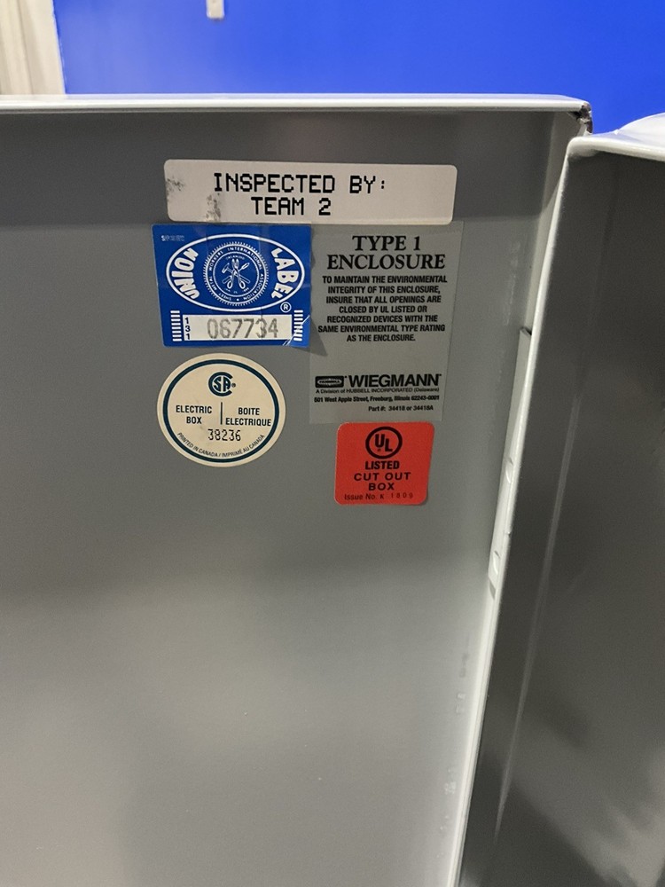 Wiegmann Junction Box Type 1 Enclosure UL K1809 🟦
