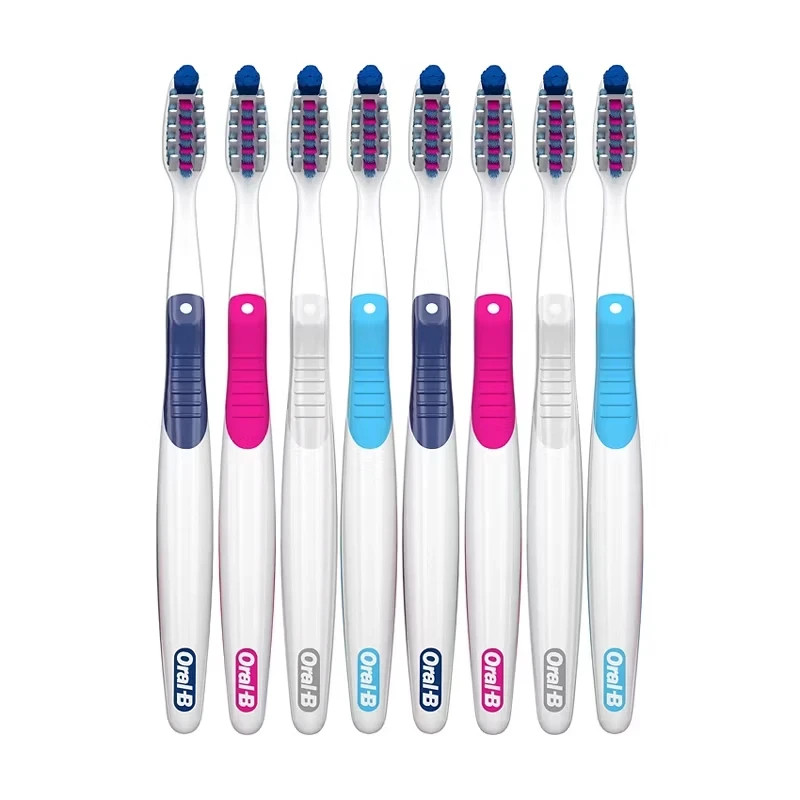 Oral-B CrossAction Manual Toothbrushes Soft Bristles for Deep Clean, 8 Pack