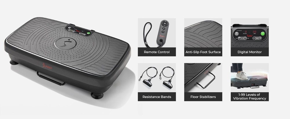 Portable Vibration Platform Exercise Machine Fit Board Multipurpose Workouts